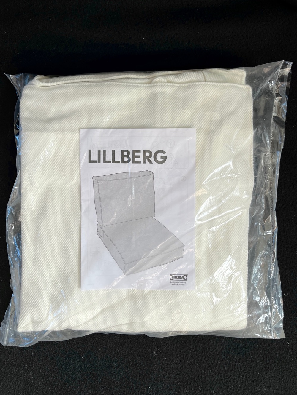 New IKEA Lillberg Chair Cover Off White Removable Washable Armchair 001.198.10